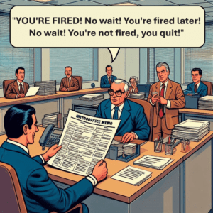 You're fired