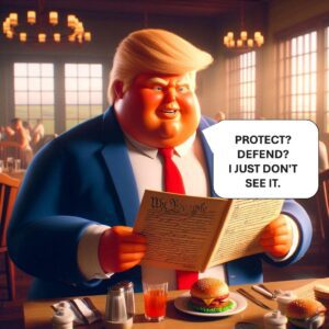 Trump defends